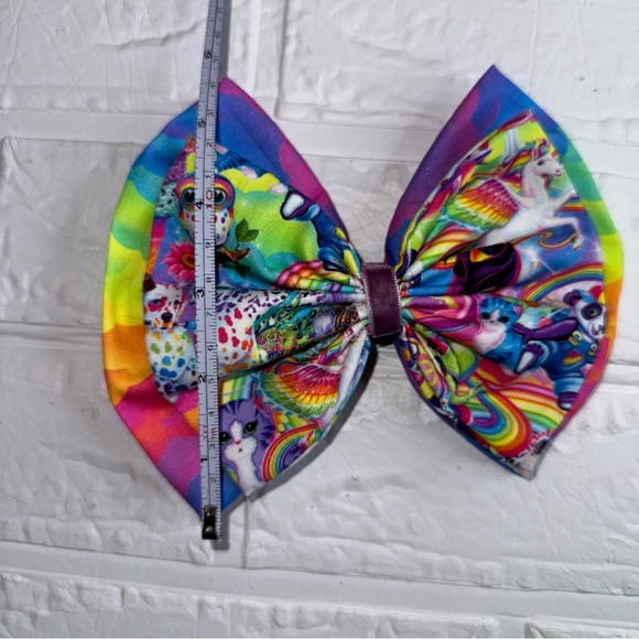 Handmade Lisa Frank Inspired Vibrant Hair Bow - Picture 5 of 14